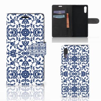 Sony Xperia XZ | Sony Xperia XZs Hoesje Flower Blue