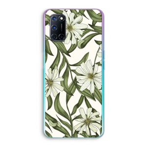 Wit bloemenpatroon: Oppo A52 Transparant Hoesje