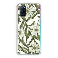 Wit bloemenpatroon: Oppo A52 Transparant Hoesje