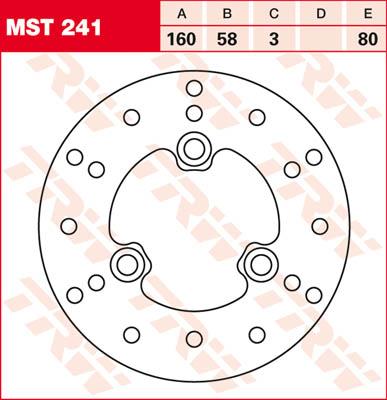 TRW Remschijf, remschijven voor de moto, MST241