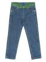 Mini Rodini x Wrangler jean à empiècements contrastants - Bleu