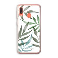 Tropical watercolor leaves: Samsung Galaxy A20e Transparant Hoesje