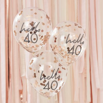 Verjaardag Ballonnen &apos;Hello 40&apos; (5st)