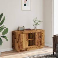 Dressoir 102x35x60 cm bewerkt hout oud houtkleurig