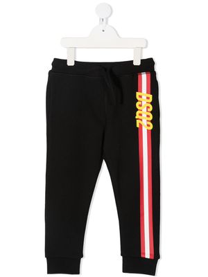 DSQUARED2 KIDS pantalon de jogging à bande logo - Noir