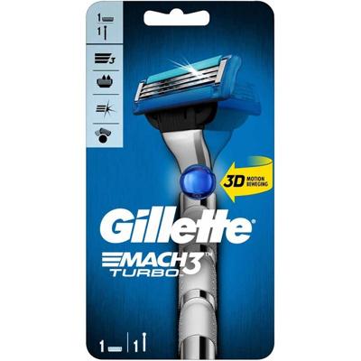 Gillette Gillette Mach3 Turbo Scheerapparaat - Houder +1 mesje