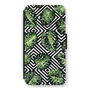 Geometrische jungle: iPhone 11 Flip Hoesje