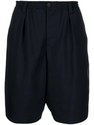 Marni bermuda en laine vierge à plis - Bleu