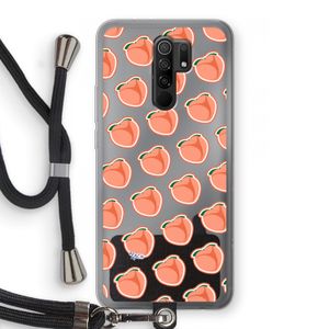Just peachy: Xiaomi Redmi 9 Transparant Hoesje met koord