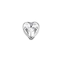 Melano Twisted Heart Steentje Crystal Zilver