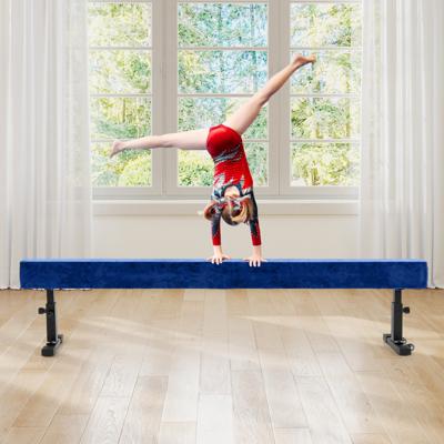 Verstelbare Evenwichtsbalk 226 cm Hoge en Lage Gymnastiekbalk met 3 Hoogtes Blauw