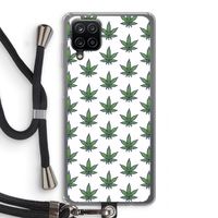 Weed: Samsung Galaxy A12 Transparant Hoesje met koord