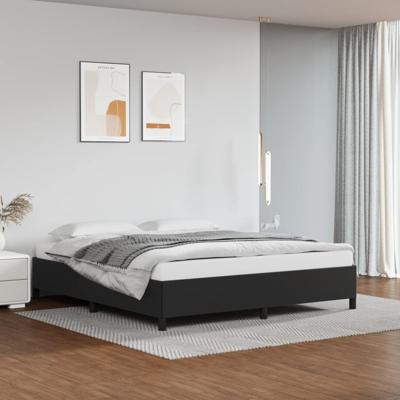 Bedframe kunstleer zwart 160x200 cm