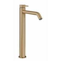 Crosswater 3ONE6 Wastafelkraan - verhoogd - uitloop 19cm - geborsteld messing TS112DNSF