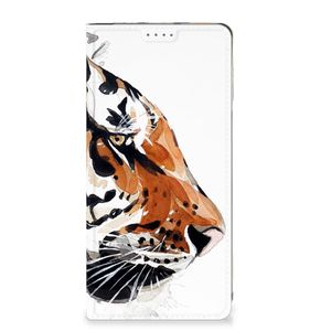 Bookcase Motorola Moto G54 Watercolor Tiger