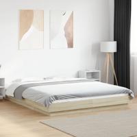 Bedframe bewerkt hout sonoma eikenkleurig 160x200 cm
