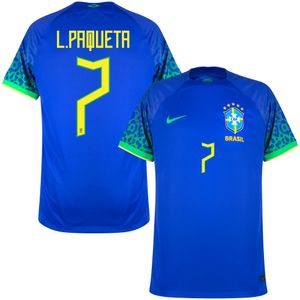 Brazilië Shirt Uit 2022-2023 + L.Paquetá 7