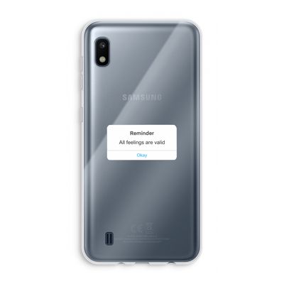 Reminder: Samsung Galaxy A10 Transparant Hoesje