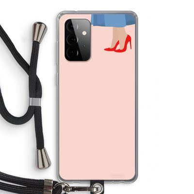 High heels: Samsung Galaxy A72 5G Transparant Hoesje met koord