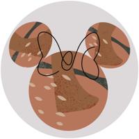 Noordwand Komar Dots Behangcirkel Disney - Minnie Mouse -Terra - DD1-038