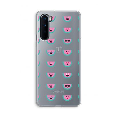 Smiley watermeloenprint: OnePlus Nord Transparant Hoesje