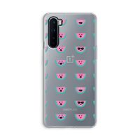 Smiley watermeloenprint: OnePlus Nord Transparant Hoesje