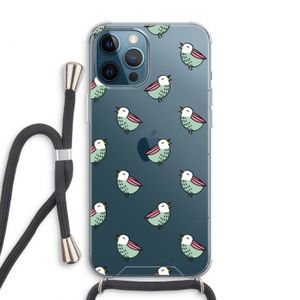 Vogeltjes: iPhone 12 Pro Max Transparant Hoesje met koord