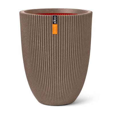 Vaas elegant laag Groove NL 34x46 ivoor bloempot - Capi europe