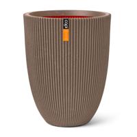 Vaas elegant laag Groove NL 34x46 ivoor bloempot - Capi europe