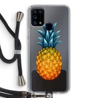 Grote ananas: Samsung Galaxy M31 Transparant Hoesje met koord