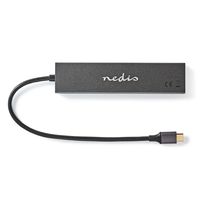 Nedis USB-Hub | 1x USB-C 3.2 Gen 2 Male | USB-C 3.2 Gen 2 Female with PD 3.0 / 3x USB-C 3.2 Gen 2 Female | 4-Poorts poort(en) | USB 3.2 Gen 2 | USB - thumbnail