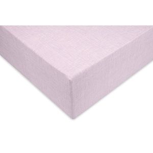 Zo Home Lino Hoeslaken Katoen Linnen Look 35cm Hoek - grey lilac 90x210/220cm