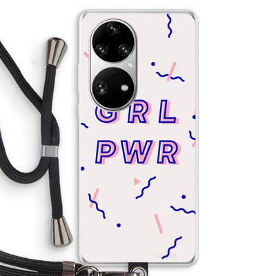 GRL PWR: Huawei P50 Pro Transparant Hoesje met koord