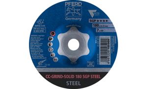 PFERD 64187180 CC-GRIND-SOLID 180 SGP STEEL Schuurschijf Diameter 180 mm Boordiameter 22.23 mm 10 stuk(s)