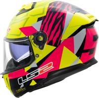 LS2 integraalhelm "ff808 stream ii tiger". helmet ff808 stream ii tiger xl yel./pink