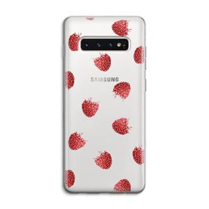 Framboosjes: Samsung Galaxy S10 4G Transparant Hoesje