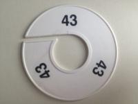 Maatring 11 cm wit/zwart 43