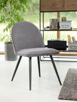 Eetkamerstoel Minto Grijs Fabric - Giga Living