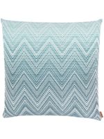 Missoni Home coussin en laine à motif zigzag - Bleu