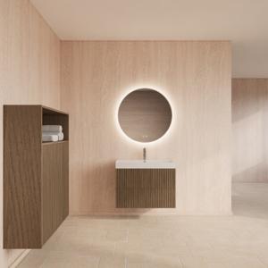 Badmeubelset BWS Hybris Ash Grey Met Wastafel 70 cm