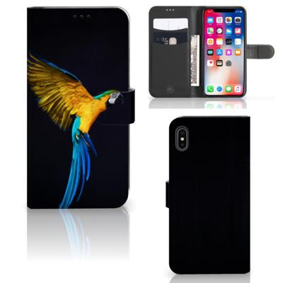 Apple iPhone Xs Max | Telefoonhoesje | Met pasjeshouder | Papegaai