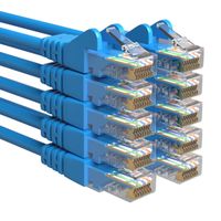 Cat 5e - U/UTP - Netwerkkabel - Patchkabel - Internetkabel - 1 Gbps - 1 meter - Blauw - Allteq - thumbnail