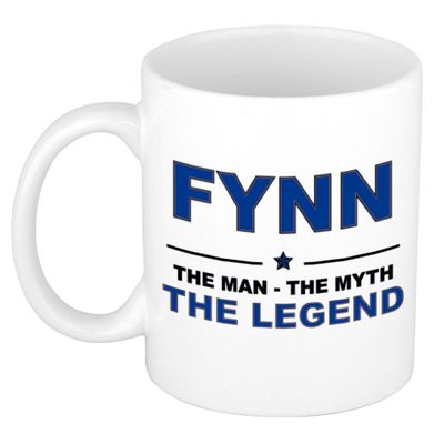 Fynn The man, The myth the legend cadeau koffie mok / thee beker 300 ml