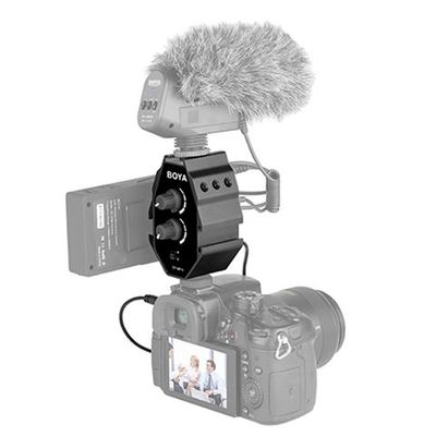 Boya audio adapter by-mp4 voor smartphone, dslr, camcorders en pc