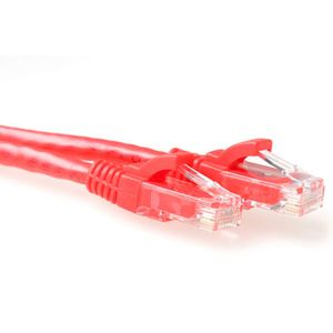 ACT IS8552 U/UTP CAT6 Patchkabel Snagless Rood - 25 cm