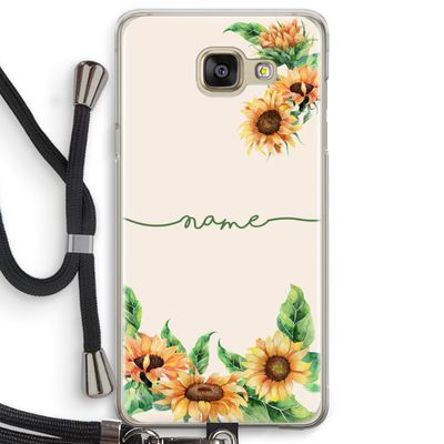 Zonnebloemen: Samsung Galaxy A5 (2016) Transparant Hoesje met koord