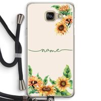 Zonnebloemen: Samsung Galaxy A5 (2016) Transparant Hoesje met koord