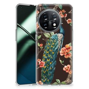 OnePlus 11 TPU Hoesje Pauw met Bloemen