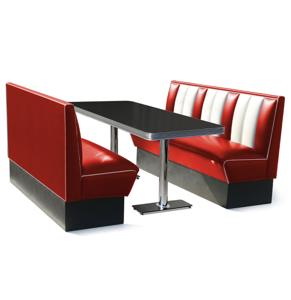 Classic Diner Retro Bel Air Set 2 x Bank 150 cm en tafel