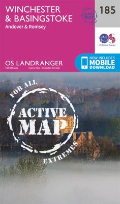 Wandelkaart - Topografische kaart 185 Landranger Active Winchester / Basingstoke / Andover | Ordnance Survey